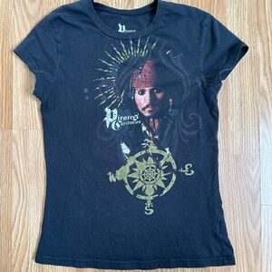 Disney Pirates of the Caribbean VTG Y2K Style Movie T-Shirt Grunge Kids Medium